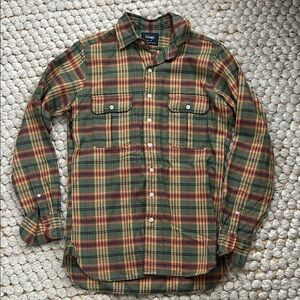 Drake’s of England Plaid Flannel Shirt